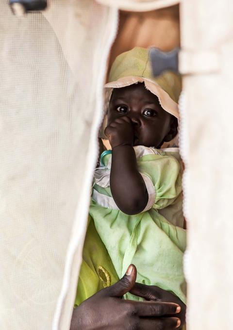 Sudanese refugees began streaming across the border into South Sudan in June 2011 when conflict erupted between the Khartoum government and the rebels of the Sudan People’s Liberation Movement-North (SPLM-N) in Sudan’s South Kordofan State. At the height of the crisis in Yida camp last summer, high mortality rates were reported among young children admitted to MSF’s hospital with respiratory tract infections, such as pneumonia, one of the leading causes of death. Photograph by Yann Libessart