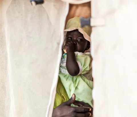 Sudanese refugees began streaming across the border into South Sudan in June 2011 when conflict erupted between the Khartoum government and the rebels of the Sudan People’s Liberation Movement-North (SPLM-N) in Sudan’s South Kordofan State. At the height of the crisis in Yida camp last summer, high mortality rates were reported among young children admitted to MSF’s hospital with respiratory tract infections, such as pneumonia, one of the leading causes of death. Photograph by Yann Libessart